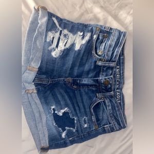 American Eagle next level stretch ripped jean shorts